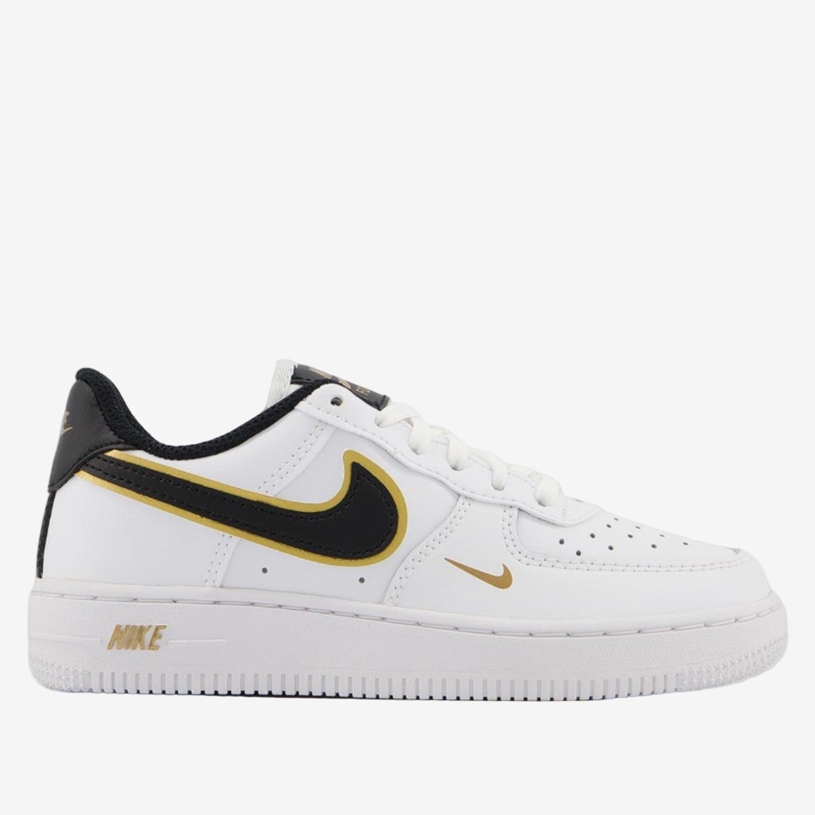 Air Force 1 07 White Black Metallic Gold