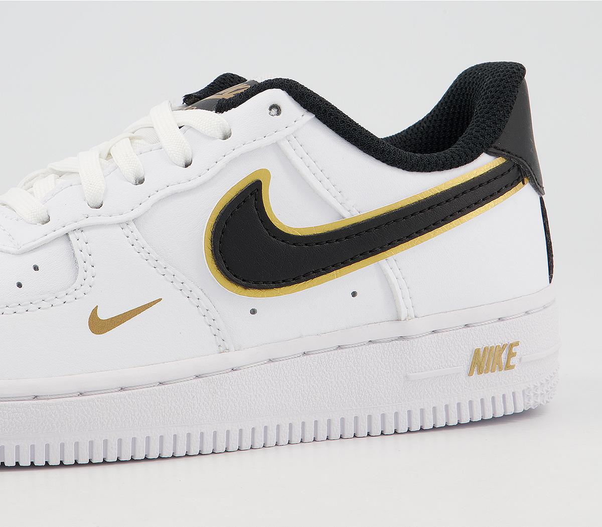 Air Force 1 07 White Black Metallic Gold